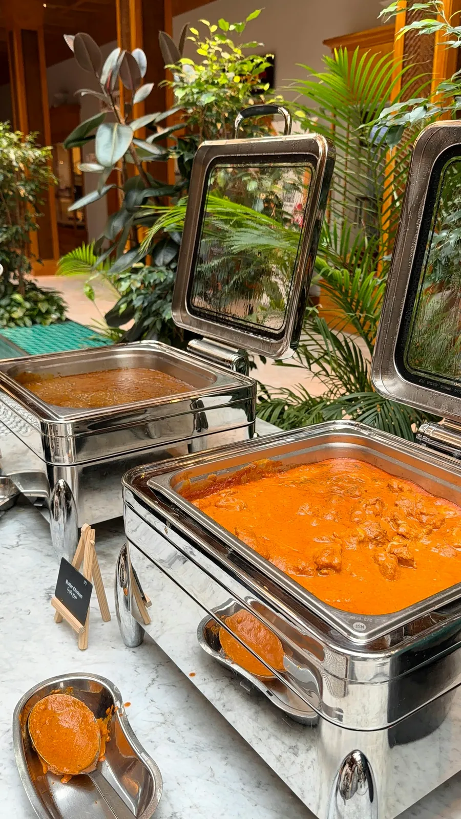 Deluxe wedding buffet counter in service
